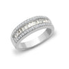 18k Rose Gold Diamond Ring - 18ct White 0.94ct Round & Baguette Natural Diamond Ring - by Hearts Forever Jewellers