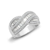 18k Rose Gold Diamond Ring - 18ct White 1.09ct Round & Baguette Natural Diamond Ring - by Hearts Forever Jewellers