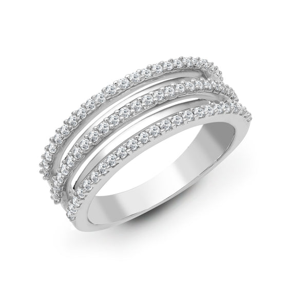 18k Rose Gold Diamond Ring - 18ct White 0.63ct Natural Diamond Ring - by Hearts Forever Jewellers