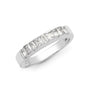 18k Rose Gold Diamond Ring - 18ct White 0.87ct Princess Cut & Baguette Natural Diamond Ring - by Hearts Forever Jewellers