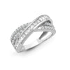 18k Rose Gold Diamond Ring - 18ct White 1.14ct Round & Baguette Natural Diamond Ring - by Hearts Forever Jewellers