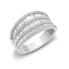 18k Rose Gold Diamond Ring - 18ct White 2.21ct Round & Baguette Natural Diamond Ring - by Hearts Forever Jewellers