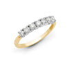 18k Rose Gold Round Ring - 18ct Yellow/White 0.50ct Natural Diamond 7 stone 1/2 ET Ring - by Hearts Forever Jewellers