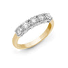 18k Rose Gold Round Ring - 18ct Yellow/White 0.25ct Natural Diamond 5 stone Ring - by Hearts Forever Jewellers