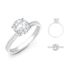 18k Rose Gold Diamond Ring - Lab 18ct White Gold 0.13ct Diamond Channel-set Wed-fit Ring Mount + 0.25ct Diamond - by Hearts Forever Jewellers