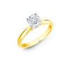18k Rose Gold Round Brilliant Cut Ring - Lab 18ct Yellow Gold 25pts Round Brilliant Cut Solitaire Wed Fit Diamond Ring - by Hearts Forever Jewellers