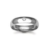 18ct Gold White Natural Diamond Rubover set Wedding Ring