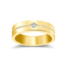 18k White Gold Round Jewellery - 18ct Yellow Gold RBC Flat Court Natural Diamond Wedding Band Half Set - 4mm - 28pts - by Hearts Forever Jewellers