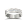 18k White Gold Round Jewellery - 18ct White Gold RBC Flat Court Natural Diamond Wedding Band Half Set - 4mm - 28pts - by Hearts Forever Jewellers