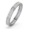 18k White Gold 1.00ct Ring - 18ct White Gold Channel Set Princess Cut Full Eternity Ring Natural Diamond 1.00ct G VS - by Hearts Forever Jewellers