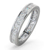 18k White Gold 1.00ct Ring - 18ct White Gold Channel Set Princess Cut Full Eternity Ring Natural Diamond 1.00ct G VS - by Hearts Forever Jewellers