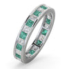18k White Gold 0.50ct Ring - 18ct White Gold Channel Set Princess Cut Full Eternity Ring Natural Diamond 0.50ct Em 0.65ct G VS - by Hearts Forever Jewellers