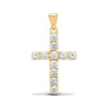 0.50ct Necklace - 18ct Yellow Gold Natural Diamond Cross - by Hearts Forever Jewellers