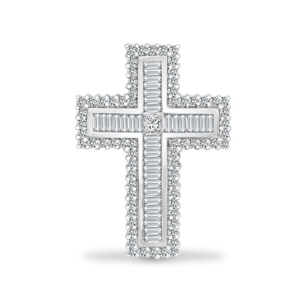 Round Jewellery - 18ct White Gold Natural Diamond Cross - by Hearts Forever Jewellers