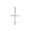 Diamond Necklace - 18ct White 0.03ct Natural Diamond Star Set Cross - by Hearts Forever Jewellers