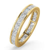 18k Yellow Gold 1.00ct Ring - 18ct White Gold Channel Set Princess Cut Full Eternity Ring Natural Diamond 1.00ct G VS - by Hearts Forever Jewellers