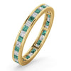 18k Yellow Gold 0.50ct Ring - 18ct Yellow Gold Channel Set Princess Cut Full Eternity Ring Natural Diamond 0.50ct Em 0.65ct G VS - by Hearts Forever Jewellers