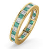 18k Yellow Gold 0.50ct Ring - 18ct Yellow Gold Channel Set Princess Cut Full Eternity Ring Natural Diamond 0.50ct Em 0.65ct G VS - by Hearts Forever Jewellers