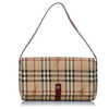 Burberry Brown Haymarket Check Canvas Baguette Multiple colors Beige