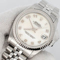 Rolex Datejust 31mm Factory White MOP Arabic Dial White Gold