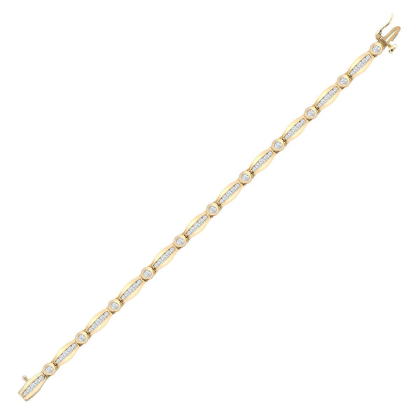 2.00ct Bracelet - 9ct Yellow Gold Channel Set Bracelet - by Hearts Forever Jewellers