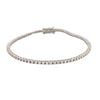Diamond Bracelet - 18ct White Gold 1.03ct Claw Set Tennis Bracelet - by Hearts Forever Jewellers