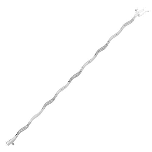 0.28ct Bracelet - 9ct White Gold Natural Diamond Bracelet - by Hearts Forever Jewellers