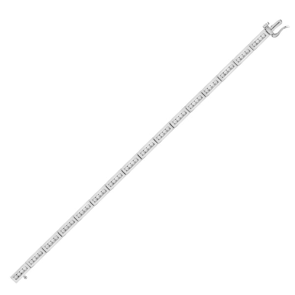 Jewellery - 9ct White 2ct Channel Set B/let - by Hearts Forever Jewellers