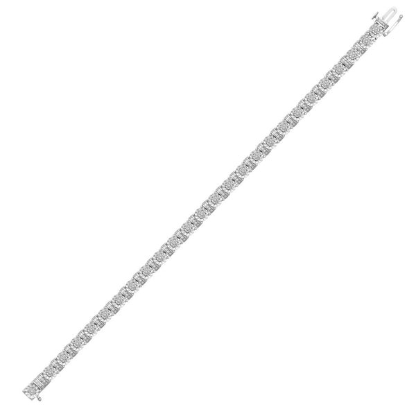 Diamond Bracelet - 9ct White Gold 0.23cts Natural Diamond Illusion-set Bracelet - by Hearts Forever Jewellers