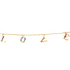 Round Bracelet - 9ct Yellow 0.23ct Rainbow Saph 'LOVE' Bracelet - by Hearts Forever Jewellers