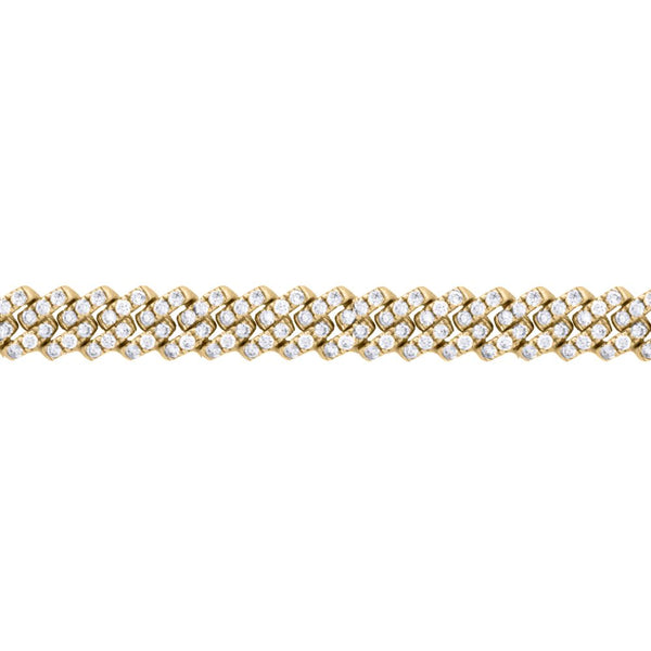 2.88ct Bracelet - 9ct White Cuban Link 2.88ct Diamond Set Bracelet - by Hearts Forever Jewellers