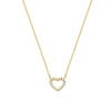 Diamond Necklace - 9ct Yellow 0.10ct Natural Diamond Heart Pendant with 16" Chain - by Hearts Forever Jewellers