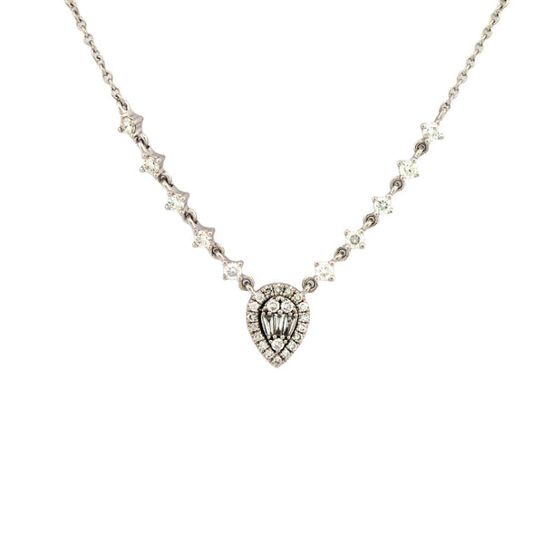 Round Necklace - 9ct Yellow Gold 0.41ct Diamond Pendant - 16+2" Chain - by Hearts Forever Jewellers