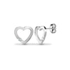 9ct White 6pts Natural Diamond Heart Stud Earrings