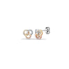 9ct 3 Colour 9pts Natural Diamond Stud Earrings