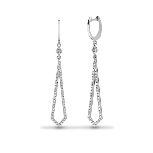 0.28ct Ring - 9ct White 28pts Drop Earrings - by Hearts Forever Jewellers