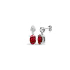 0.07ct Ring - 9ct White Dia-7pts Ruby-1.25ct Drop Earrings - by Hearts Forever Jewellers