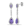 0.19ct Ring - 9ct White Dia-19pts Am-2.90ct Drop Earrings - by Hearts Forever Jewellers