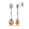 0.19ct Ring - 9ct White Dia-19pts Citrine-2.90ct Drop Earrings - by Hearts Forever Jewellers