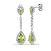 0.19ct Ring - 9ct White Dia-19pts Peridot-2.90ct Drop Earrings - by Hearts Forever Jewellers