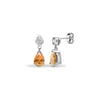 0.08ct Ring - 9ct White Dia-8pts Morganite-1.40ct Drop Earrings - by Hearts Forever Jewellers
