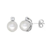 0.10ct Ring - 9ct White Dia-10pts 7.0-7.5mm Cultured Pearl Stud Earrings - by Hearts Forever Jewellers