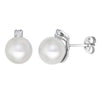0.15ct Ring - 9ct White Dia-15pts 8.5-9.0mm Cultured Pearl Stud Earrings - by Hearts Forever Jewellers