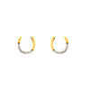 9ct Yellow Gold 0.05ct Diamond Horseshoe Earrings