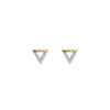 9ct Yellow Gold 0.06ct Diamond Triangle Earrings