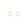 9ct Yellow Gold 0.06ct Diamond Heart Earrings