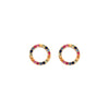 Round Ring - 9ct Yellow Gold 0.47ct Rainbow Saph Circle Earrings - by Hearts Forever Jewellers