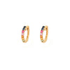 Round Ring - 9ct Yellow Gold 0.34ct Rainbow Saph 12mm Hoop Earrings - by Hearts Forever Jewellers