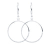 9ct White Gold 0.23ct Diamond Drop Circle Earrings