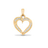 0.19ct Necklace - 9ct Yellow Gold Natural Diamond Heart Pendant - by Hearts Forever Jewellers